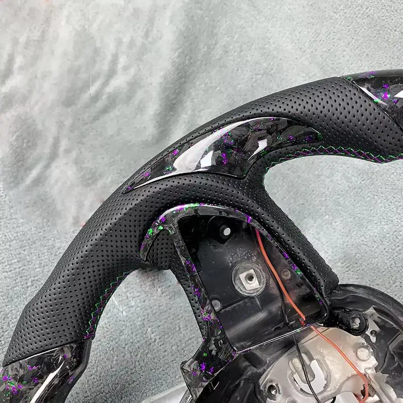 LED Forged Carbon Fiber Steering Wheel for 2015-2023 Dodge Challenger Hellcat Charger SRT Jeep Grand Cherokee Durango SRT Car