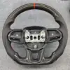 LED Forged Carbon Fiber Steering Wheel for 2015-2023 Dodge Challenger Hellcat Charger SRT Jeep Grand Cherokee Durango SRT Car