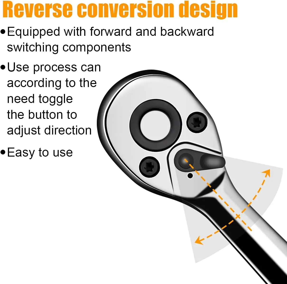 46-Pieces 1/4 Inch Drive Socket Ratchet Wrench Set Metric Bit Socket Extension Bar Hand Tools Case Pack Auto Repair Garden Use