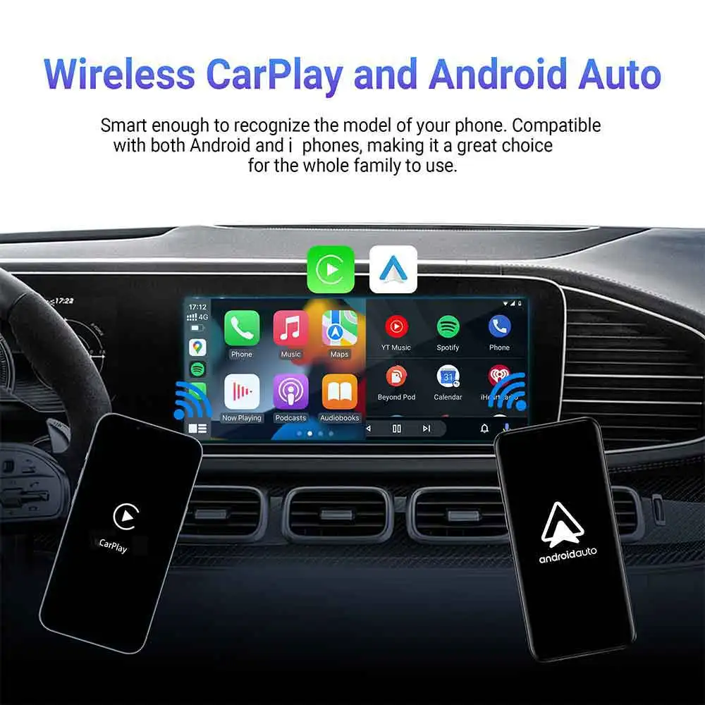 OTTOCAST Play2Video Pro Wireless CarPlay Android Auto Adapter for Youtube for Netflix for IP TV Car Accessories for Kia Toyota