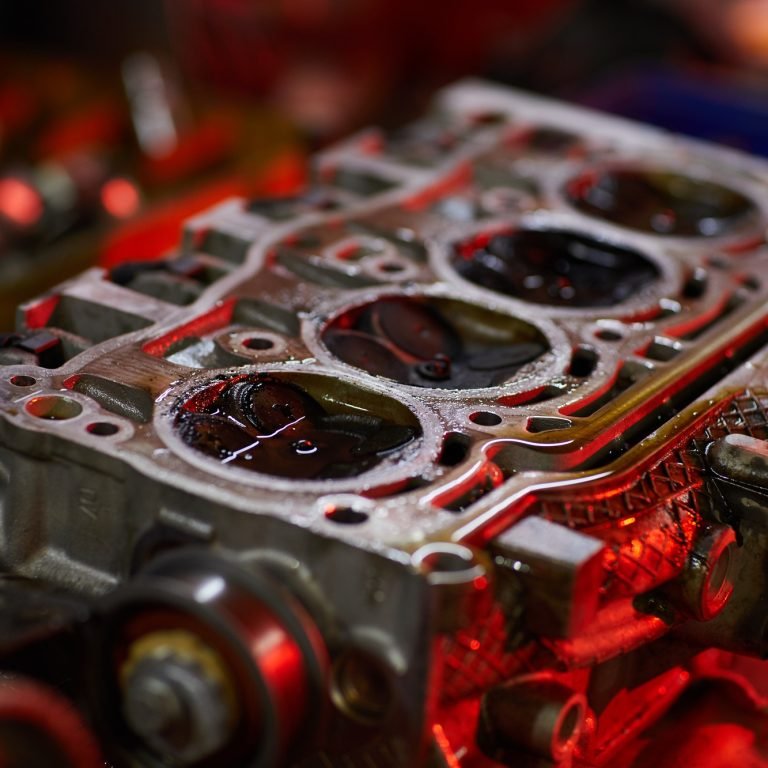 Car Engine Part With Oil